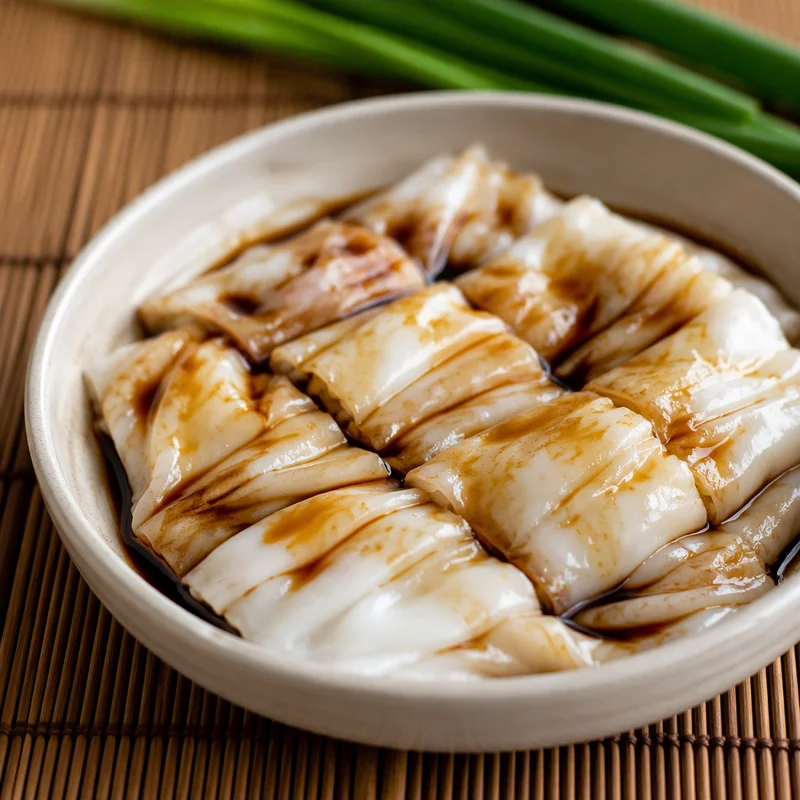 Sheet-Pan Rice Noodle Rolls with Sweet Soy Drizzle