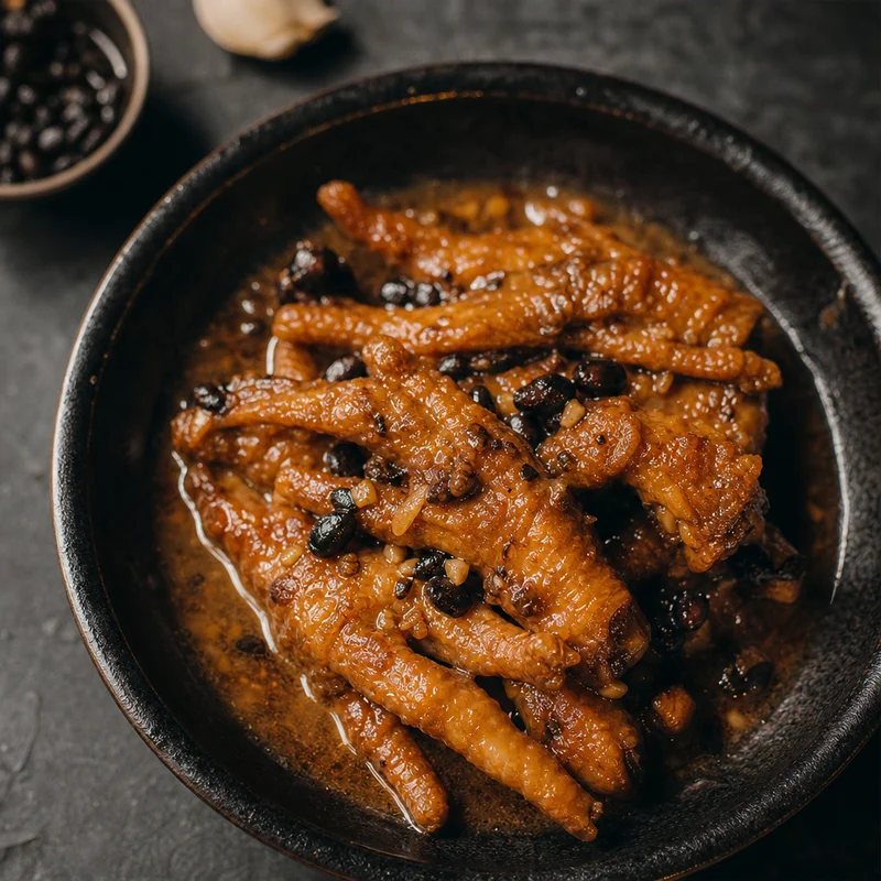 Steamed Chicken Feet with Black Bean Sauce (Phoenix Claws)