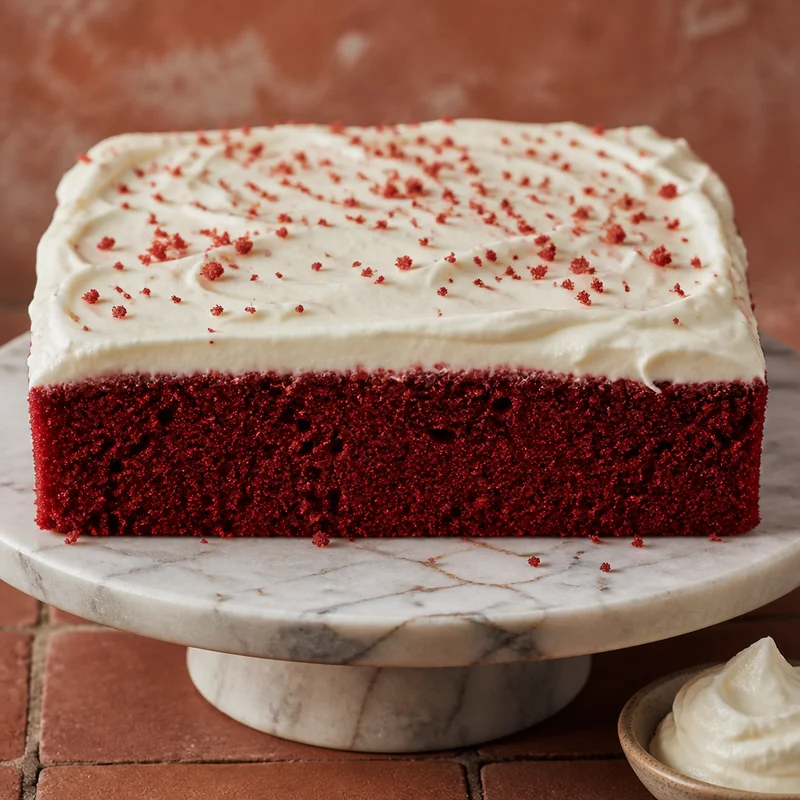 Red Velvet Sheet Cake with Cream Cheese Frosting
