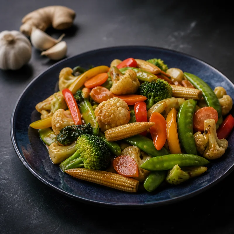 Any-Fridge Mixed Vegetable Stir-Fry with Garlic-Ginger Sauce