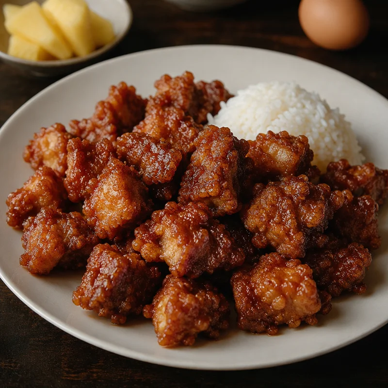 Crackle-Coated Sweet and Sour Pork