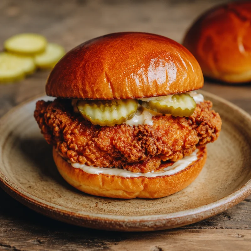 Buttermilk-Brined Skillet Fried Chicken Sandwich