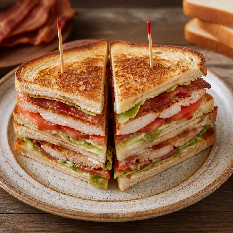Griddled Triple-Decker Club Sandwich