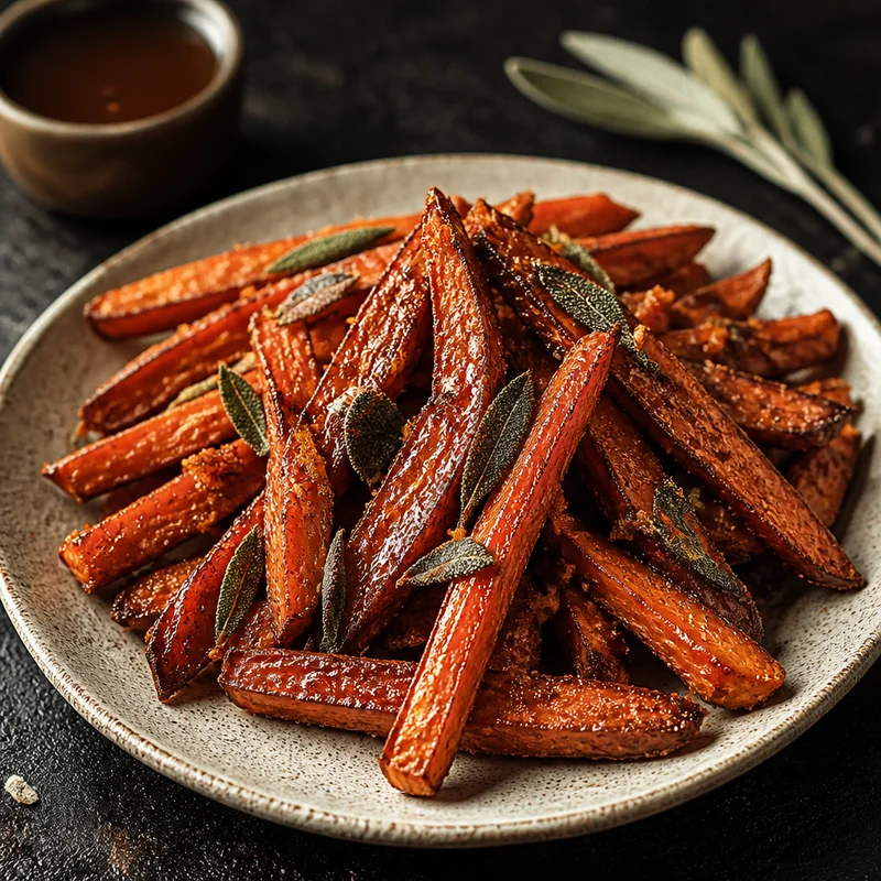 Hot Honey Sweet Potato Fries with Crispy Sage