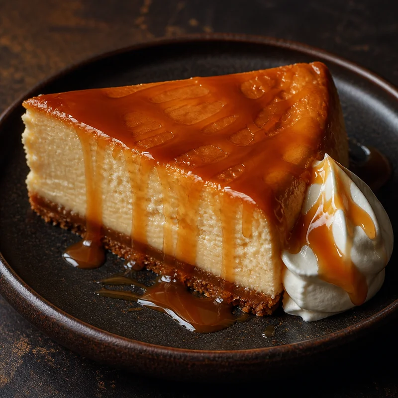 Salted Caramel Cheesecake, No Water Bath