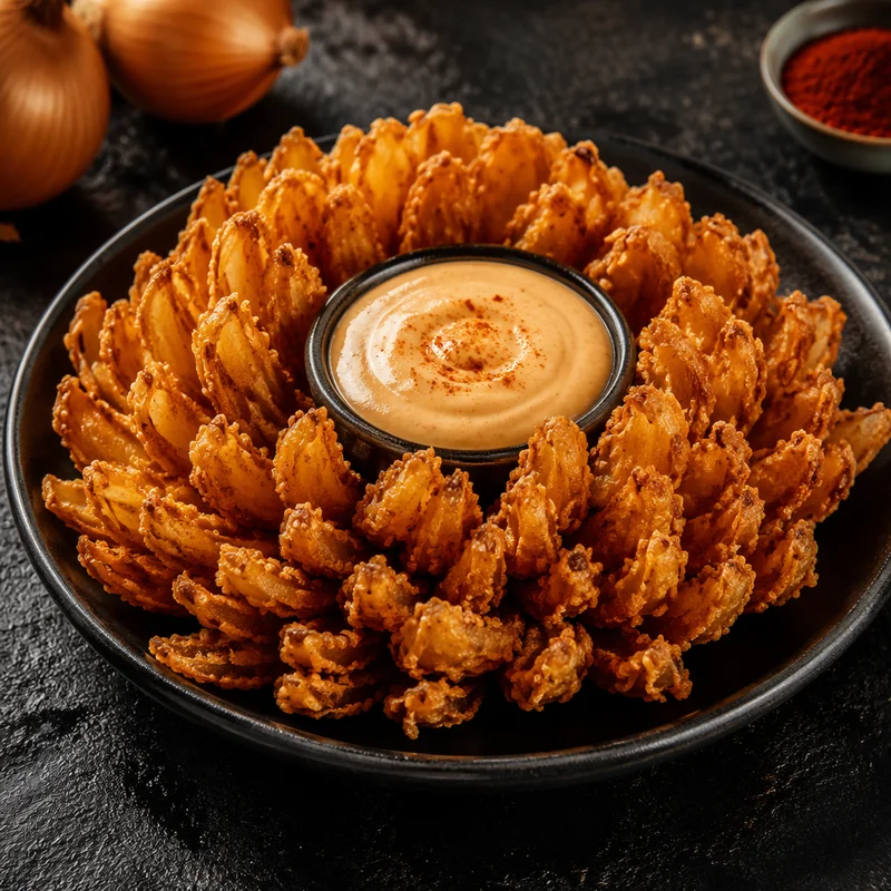 Blooming Onion Petals with Spicy Dipping Sauce