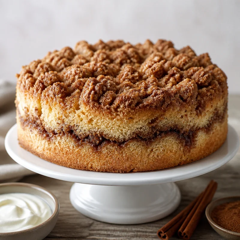 Sour Cream Coffee Cake with Coarse Brown-Sugar Streusel
