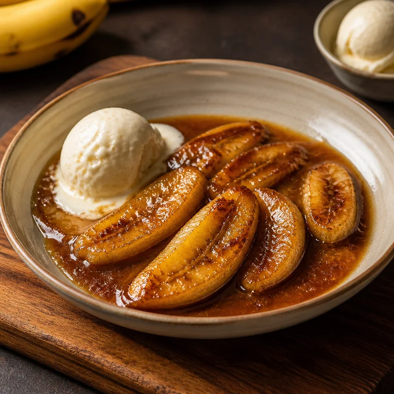 Brown Butter Bananas Foster (No Flambé)