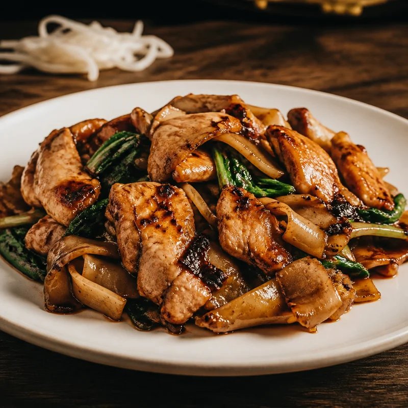 Charred Pad See Ew with Chicken