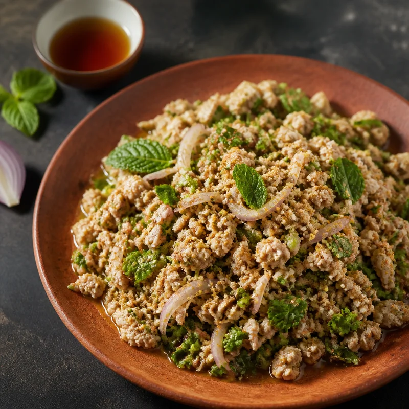 15-Minute Chicken Larb with Toasted Rice Powder