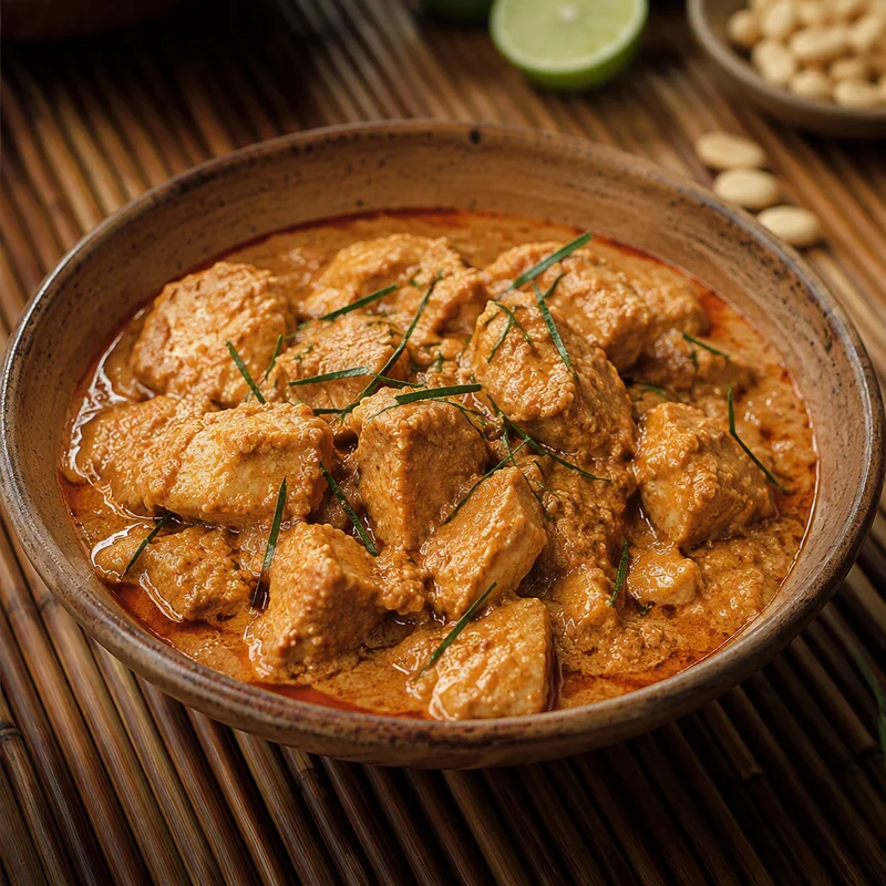 Panang Curry Chicken with Cracked Coconut Cream