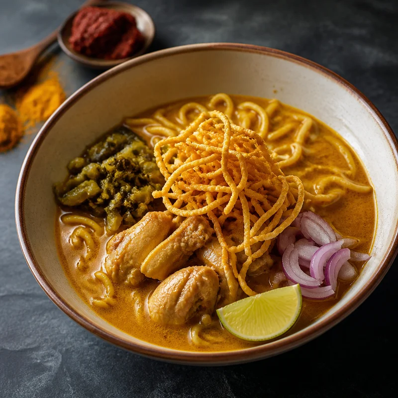 Khao Soi — Coconut Curry Noodle Bowl with Crispy Noodle Nest