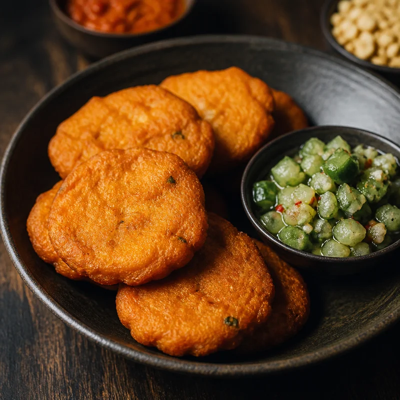 Thai Red Curry Fish Cakes with Cucumber Relish