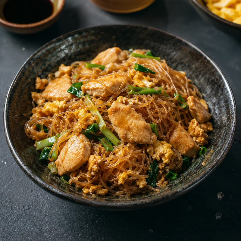 Thai Glass Noodle Stir-Fry with Chicken
