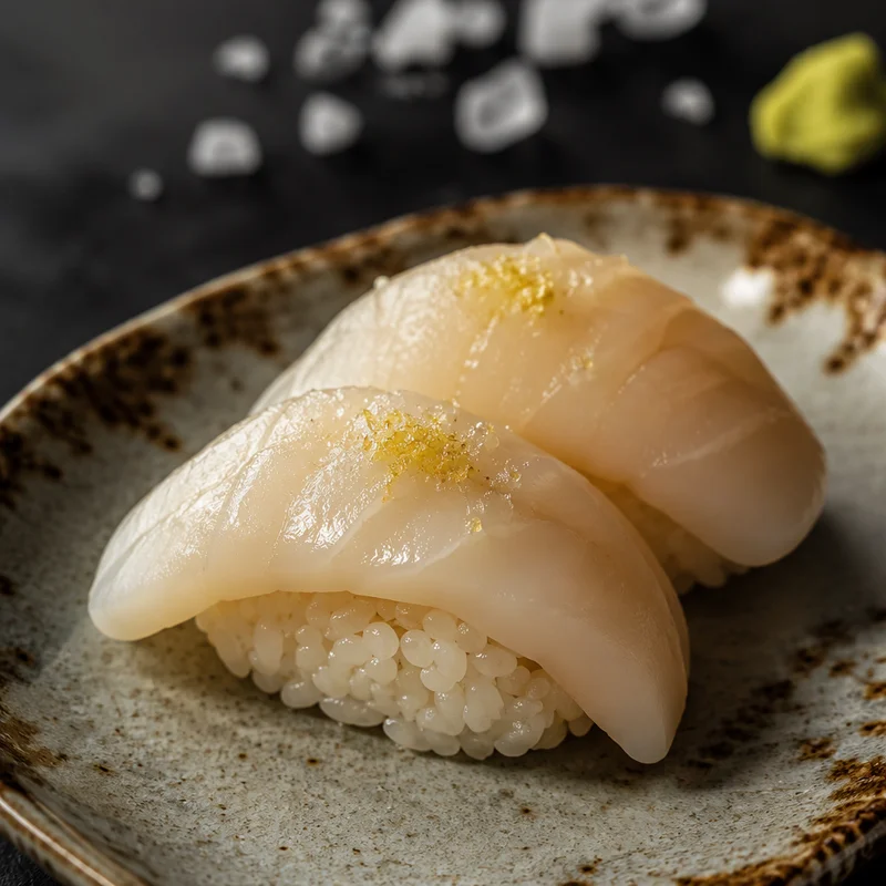 Scallop Nigiri with Yuzu Salt