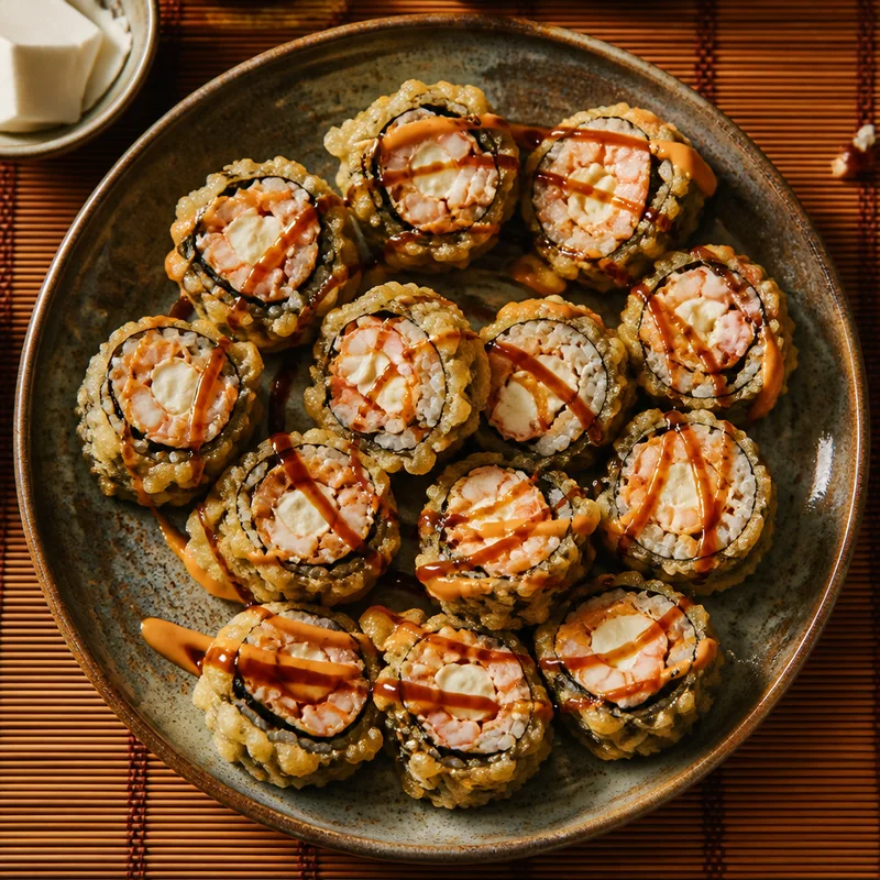 Crunchy Deep-Fried Tempura Sushi Roll
