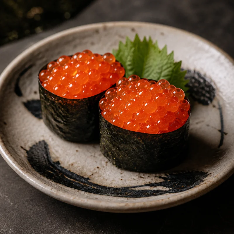 Ikura Gunkan-Maki (Salmon Roe Sushi Battleships)