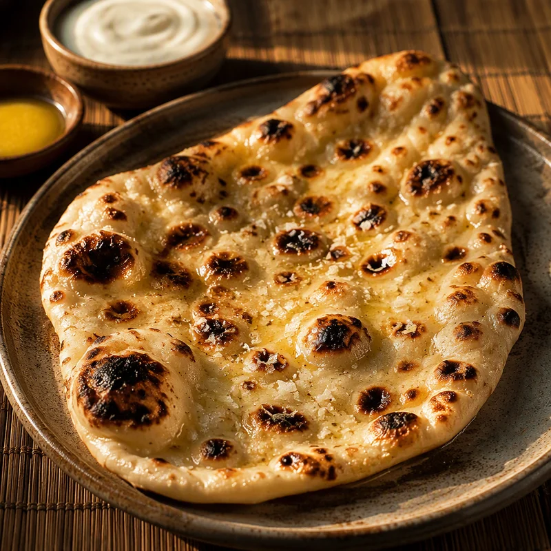 Cast-Iron Garlic Naan