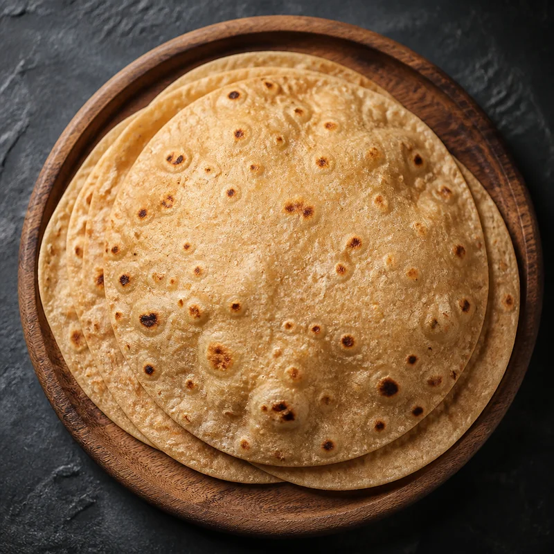 Two-Ingredient Roti (Puffed Whole Wheat Flatbread)
