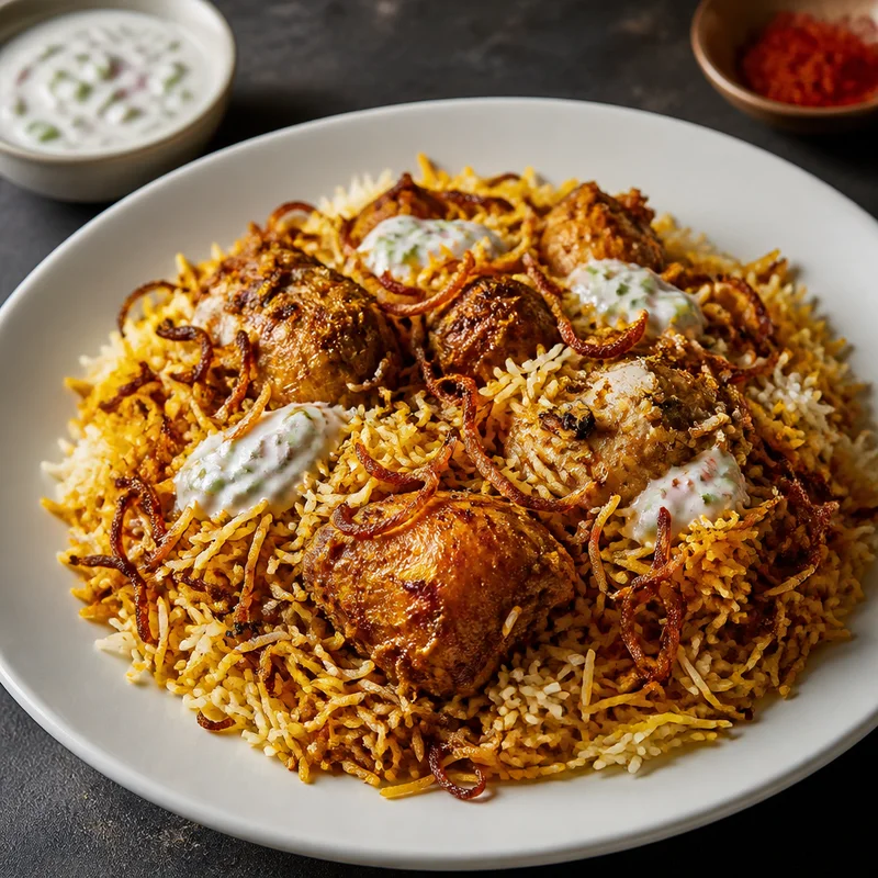 Dutch-Oven Dum Chicken Biryani