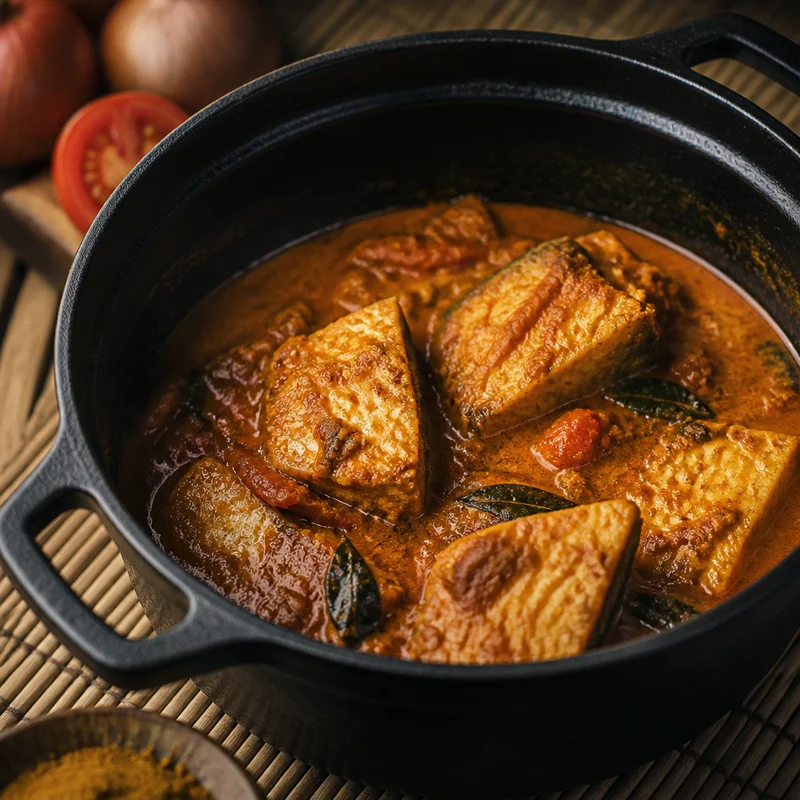 Coastal Fish Curry with Slow-Built Onion-Tomato Masala