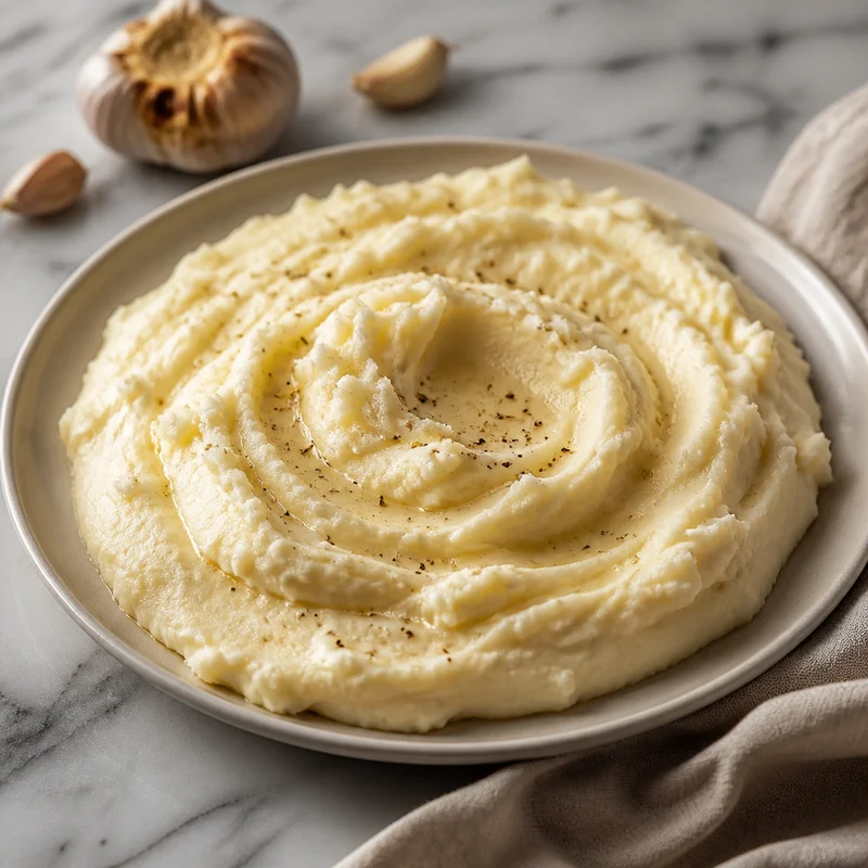 Silky Garlic Mashed Potatoes