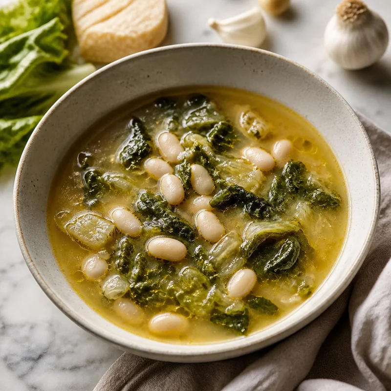Brothy Escarole and White Bean Soup