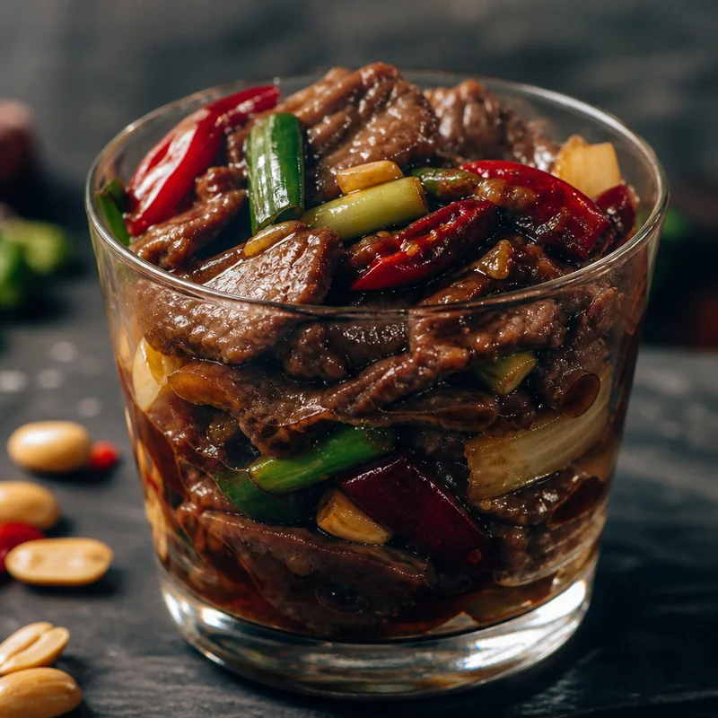 Kung Pao Beef with Velveted Flank Steak