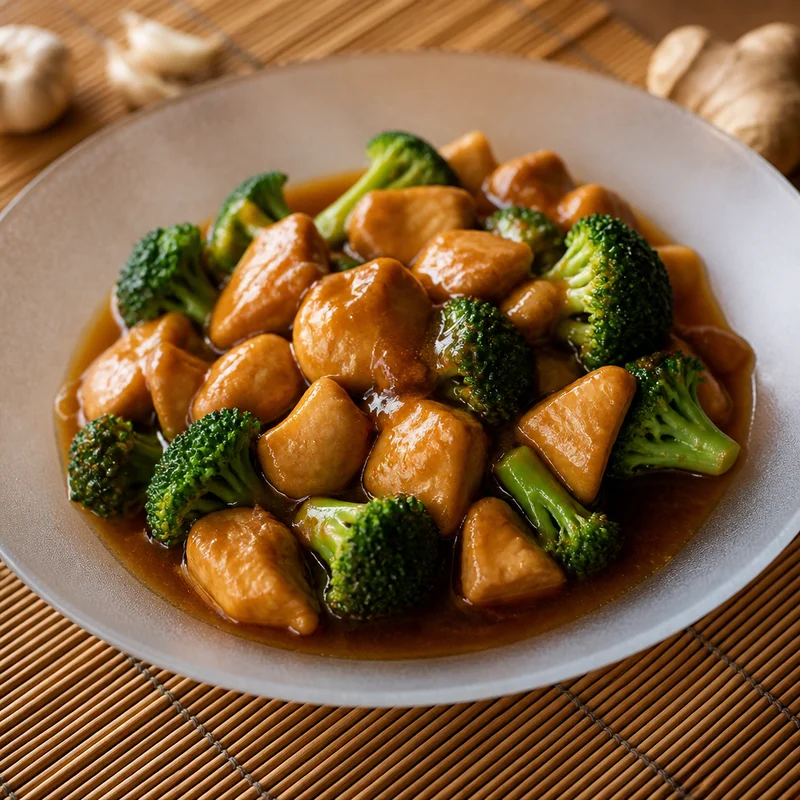 Chicken with Broccoli in Classic Brown Sauce