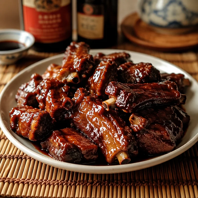 Sweet and Sour Spareribs with a Sticky Black Vinegar Glaze