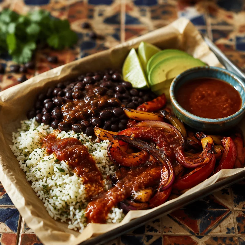 Charred-Salsa Veggie Burrito Bowls