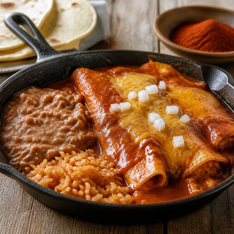 Cheese Enchiladas with Chile Gravy
