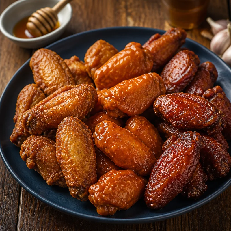Crispy Dry-Brined Fried Chicken Wings (Three Sauces)