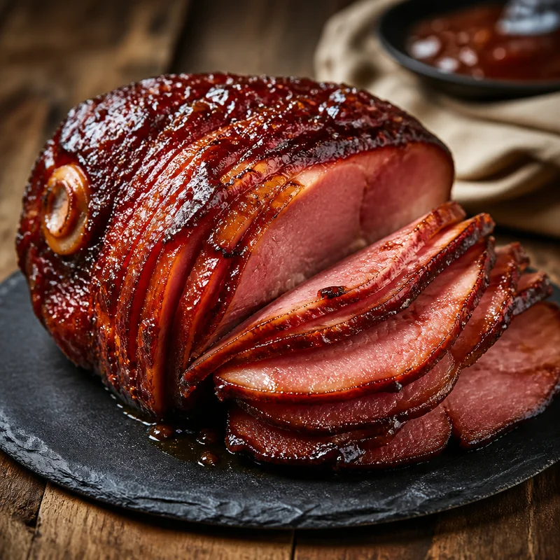 Smoked Pit Ham with Brown Sugar Glaze