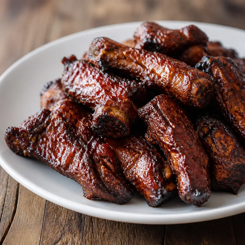Smoked Rib Tips with Sticky Glaze