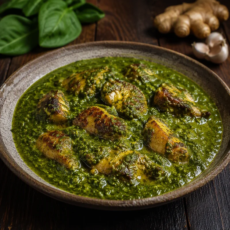 Chicken Saag with Bright Blended Spinach