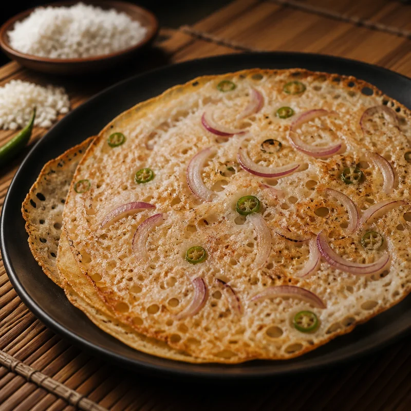 Crisp Onion Dosa with Same-Day Batter