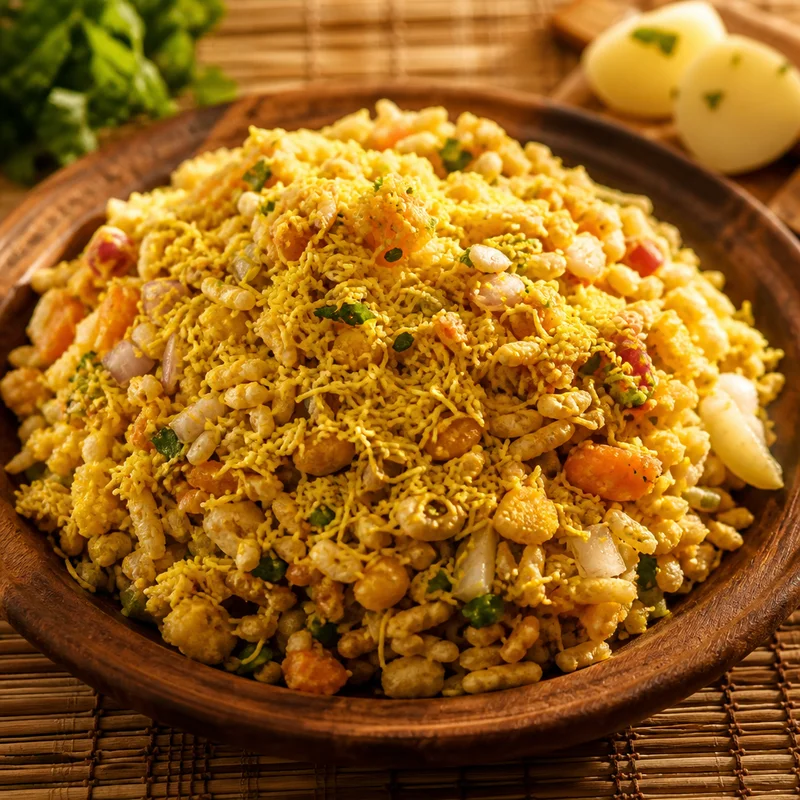 Bombay Bhel Puri with Two Chutneys
