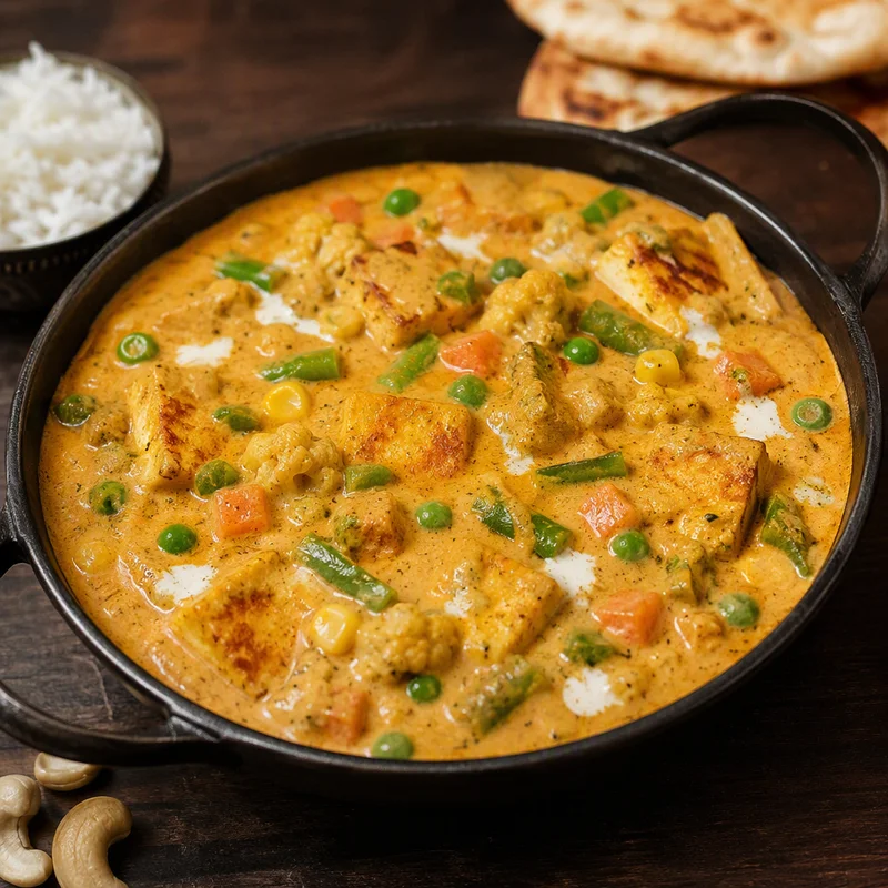 Navratan Korma with Cashew Cream and Paneer