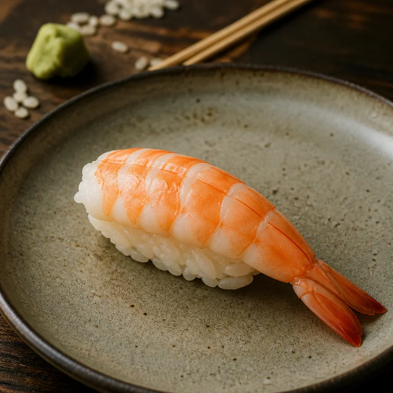 Shrimp Nigiri (Ebi) with Seasoned Sushi Rice
