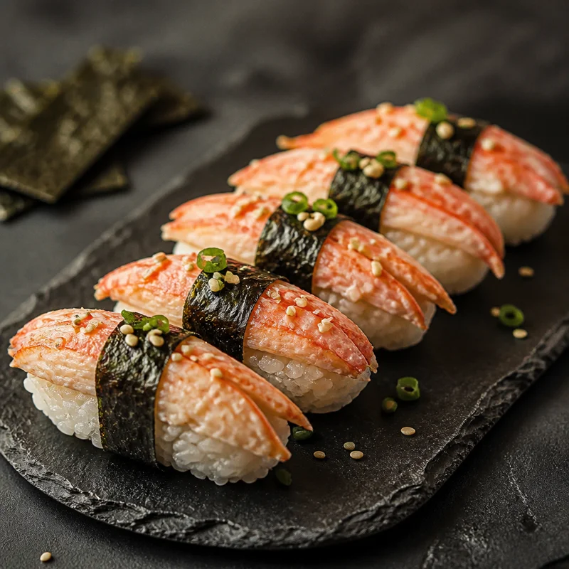Crab Nigiri with Nori Bands
