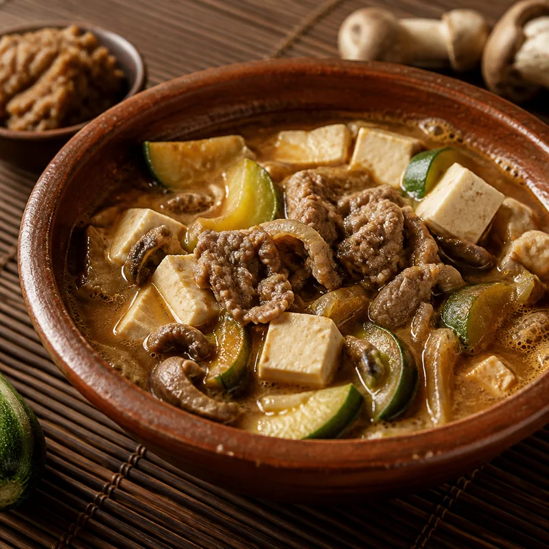 25-Minute Korean Soybean Paste Stew with Beef and Tofu