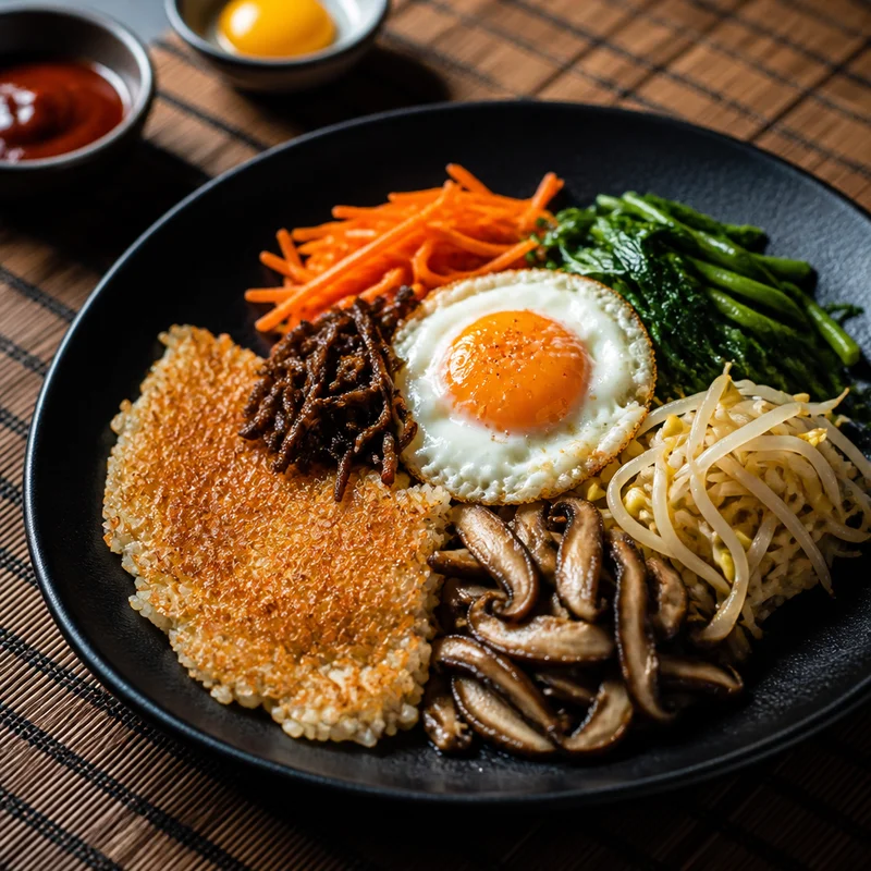 Cast-Iron Dolsot Bibimbap with Crispy Rice Crust