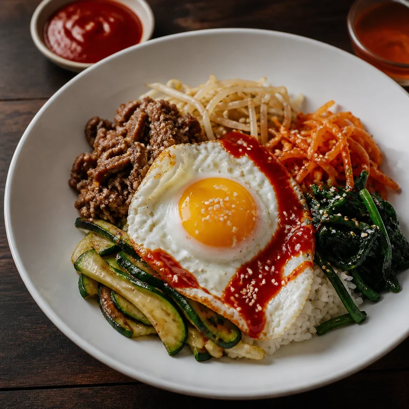 Weeknight Bibimbap Bowls with Gochujang Sauce