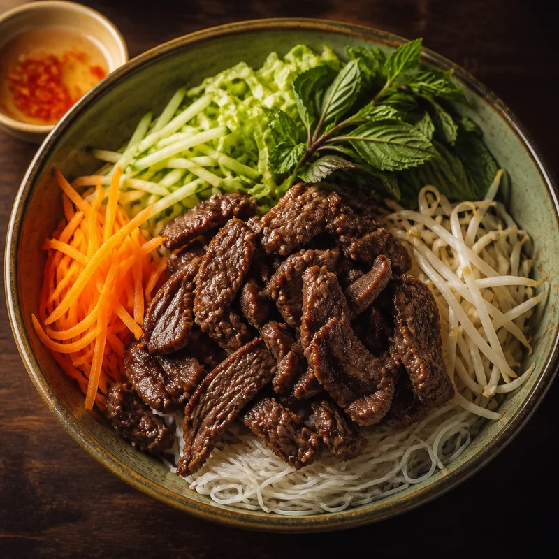 Lemongrass Beef Vermicelli Noodle Bowl