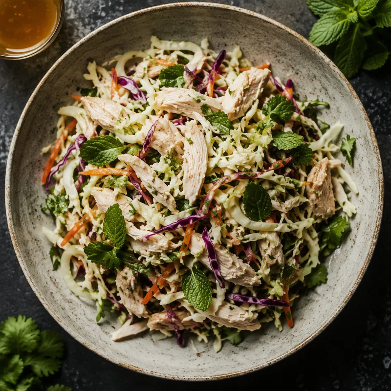 Vietnamese Chicken and Cabbage Salad with Lime-Fish Sauce Dressing