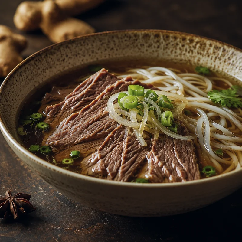Brisket Pho with a Proper Herb Plate