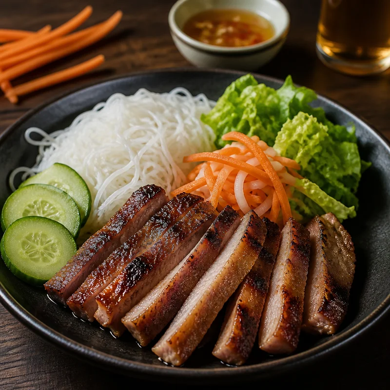 Grilled Vietnamese Pork Sausage Vermicelli Bowls