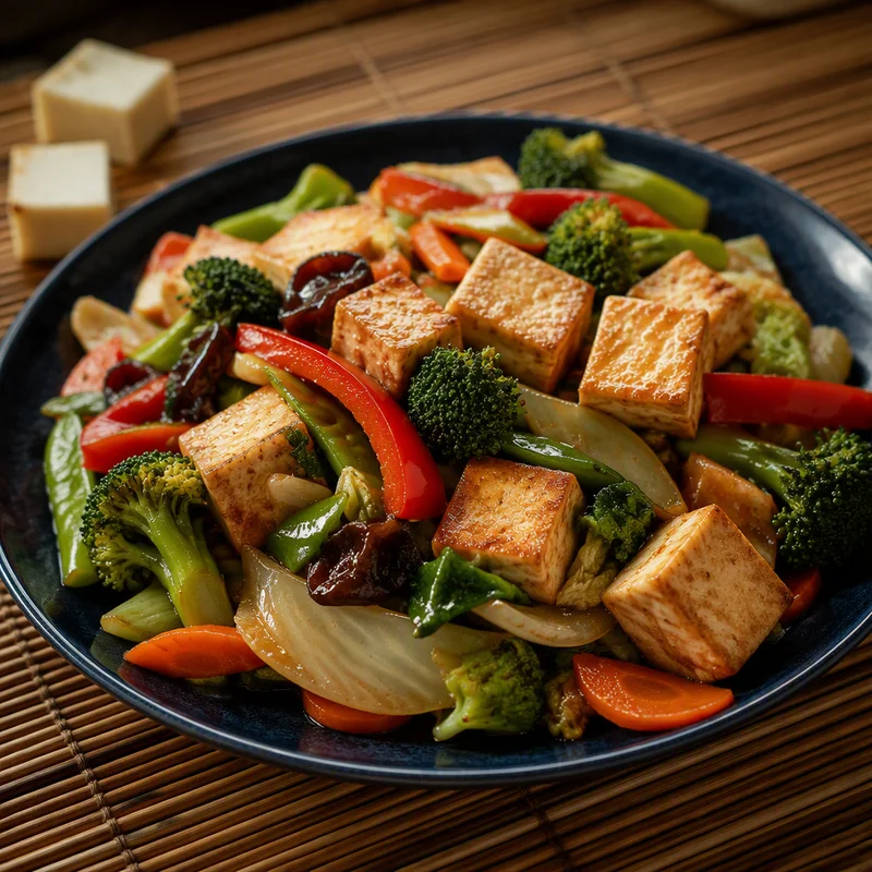 Tofu and Mixed Vegetable Stir-Fry