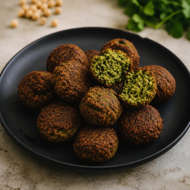 Green-Center Falafel with Overnight-Soaked Chickpeas
